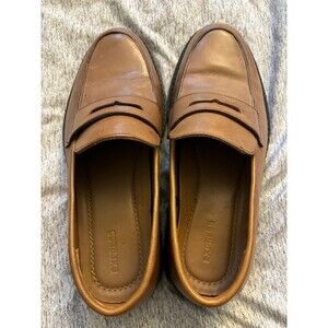 Express Men Penny Loafers Size 8 Light Brown Dress Shoes
